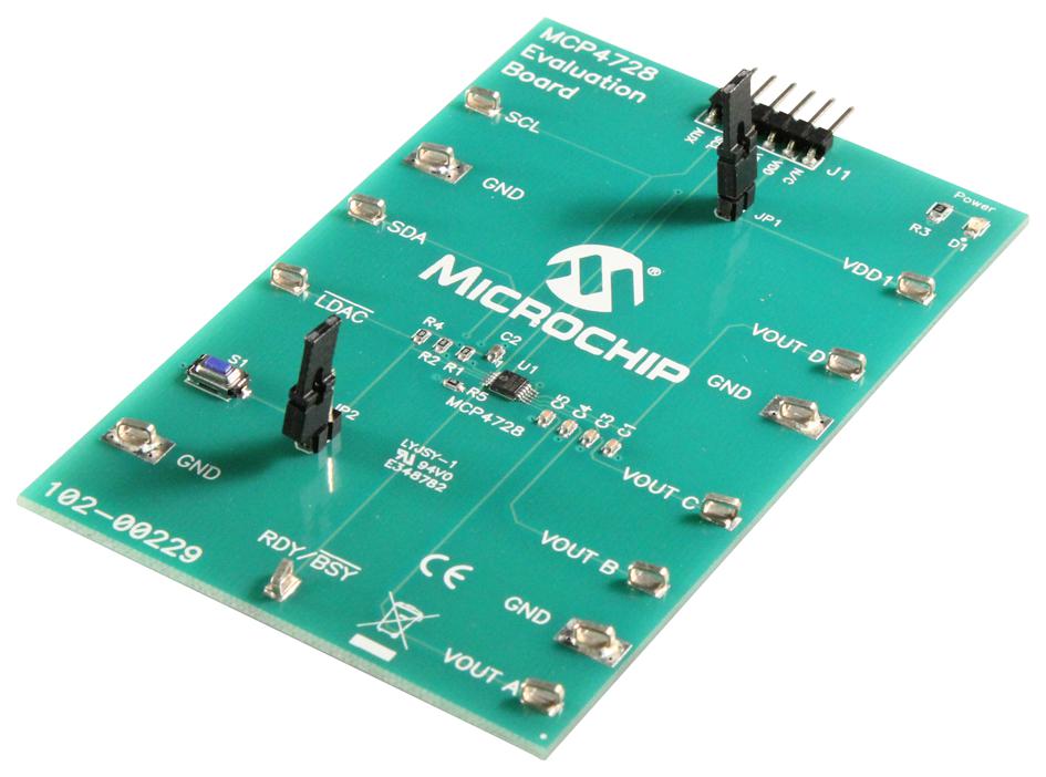 MCP4728EV DAC, FOR PICKIT, EVALUATION BOARD MICROCHIP