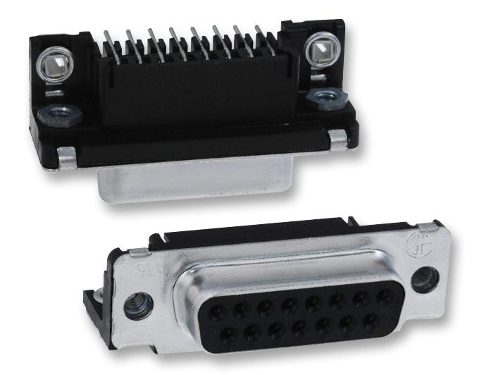 5747845-3 RECEPTACLE, D SUB, R/A, PCB, 15WAY AMP - TE CONNECTIVITY