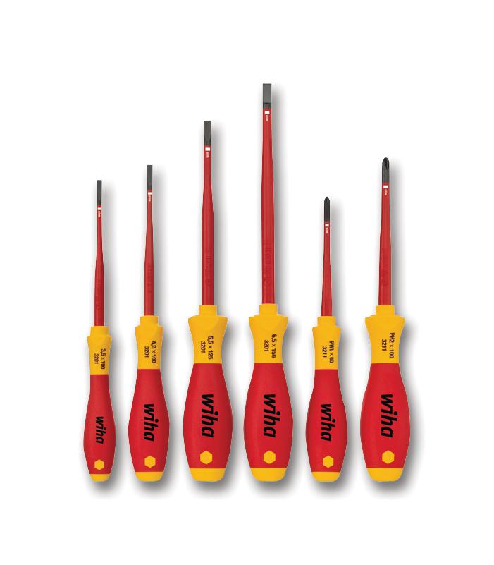 3201 K6 SCREWDRIVER, VDE, SET, 6-PC, SL, PH WIHA