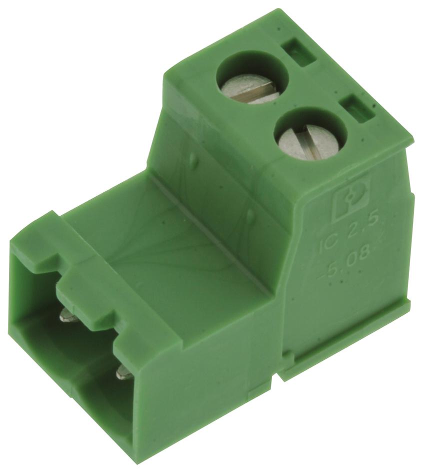 IC 2,5/ 2-ST-5,08 TERMINAL BLOCK, PLUGGABLE, 2POS, 12AWG PHOENIX CONTACT