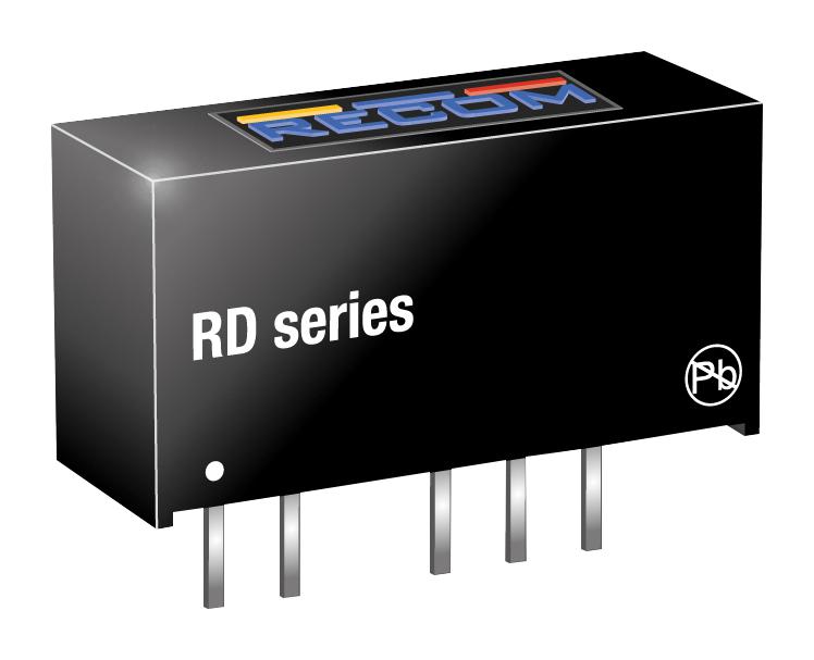 RD-0512D/P DC-DC CONVERTER, 2 O/P, 2W RECOM POWER