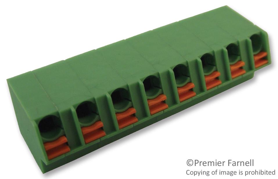 SPTA 1/8-5.0 TERMINAL BLOCK, WIRE TO BRD, 8POS, 16AWG PHOENIX CONTACT