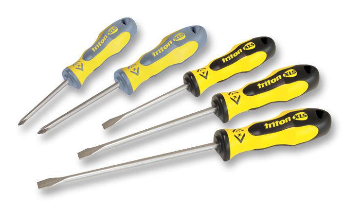 T4727 SCREWDRIVER TRITON XLS 5PC SET SL/PZ CK TOOLS
