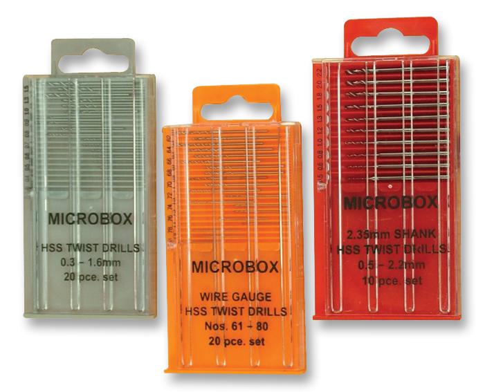 PDR4005 MICROBOX SHANKED DRILL SET, 10-PC MULTICOMP PRO
