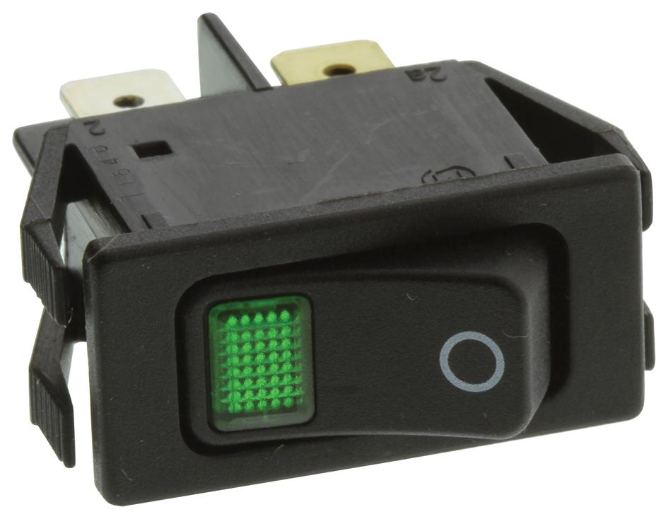 1555.3108 ROCKER SWITCH, GREEN, DP 150 MARQUARDT
