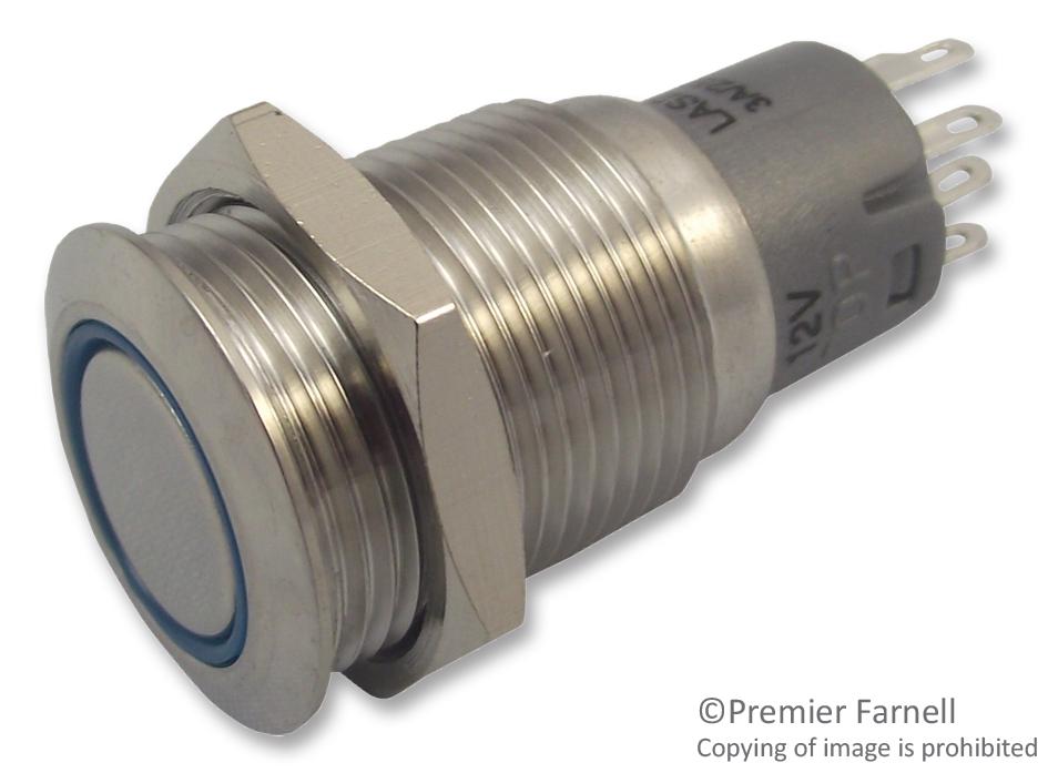 MP0045/1D2BL012 SWITCH, DPCO, 3A, 250VAC, BLUE RING BULGIN LIMITED