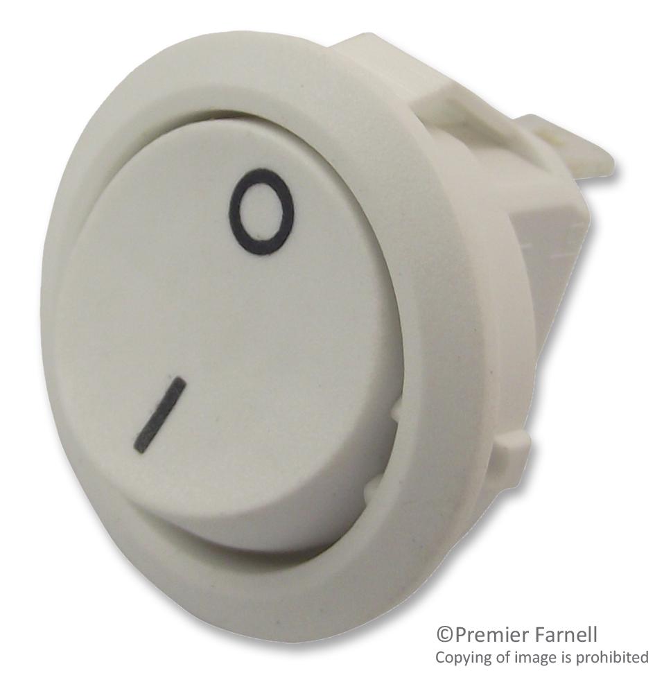 1881.1105-00 SWITCH, SPST, ROUND, WHITE, I/O MARQUARDT