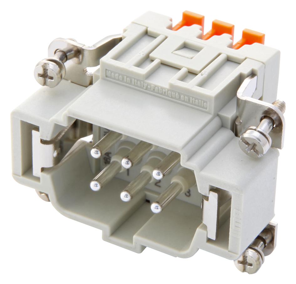 CSHM06 INSERT, MALE, 6P+E, 16A, 500V ILME