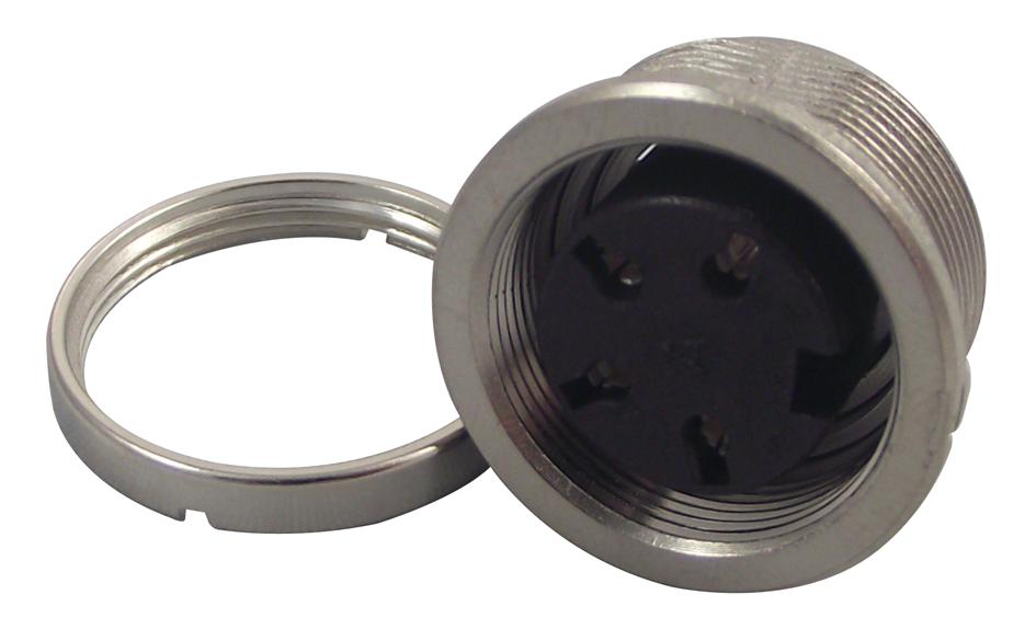 T 3303 000 SOCKET, FRONT PANEL MNT, C091A, 4WAY AMPHENOL SINE/TUCHEL