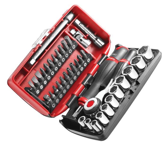 R.360NANO SOCKET, 1/4' SET WITH R.360 RATCHET FACOM