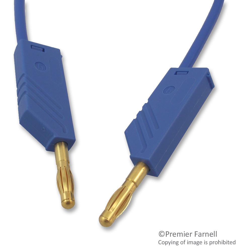 934059702 TEST LEAD, BLUE, 250MM, 60V, 32A HIRSCHMANN TEST AND MEASUREMENT