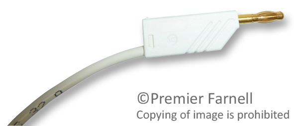 934059707 TEST LEAD, WHT, 250MM, 60V, 32A HIRSCHMANN TEST AND MEASUREMENT