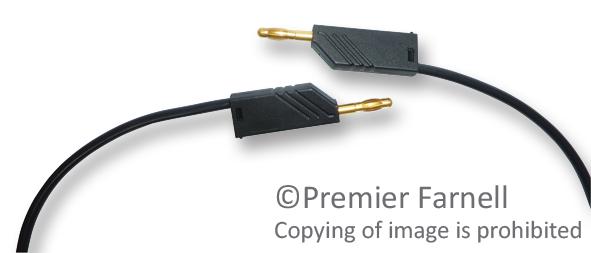 934063700 TEST LEAD, BLK, 1M, 60V, 32A HIRSCHMANN TEST AND MEASUREMENT