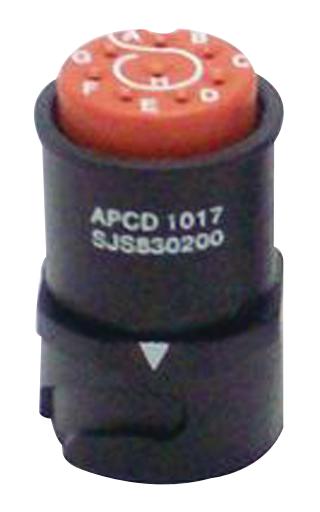 SJS830200 RECPTACLE, SIZE 22, BLACK, 8 WAY AMPHENOL SINE/TUCHEL