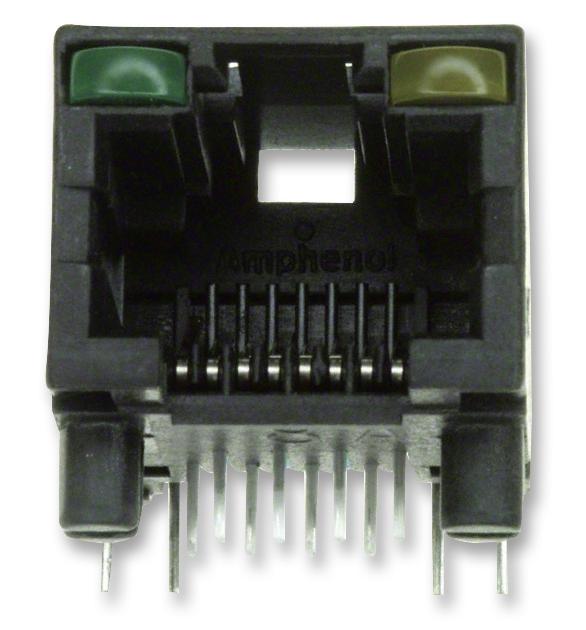 RJHSE-5085 JACK, RJ45, W/LED, 1PORT AMPHENOL ICC