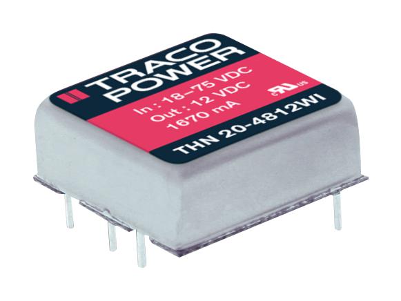 THN 20-4811WI DC/DC CONVERTER, 5V, 20W, DIP TRACO POWER