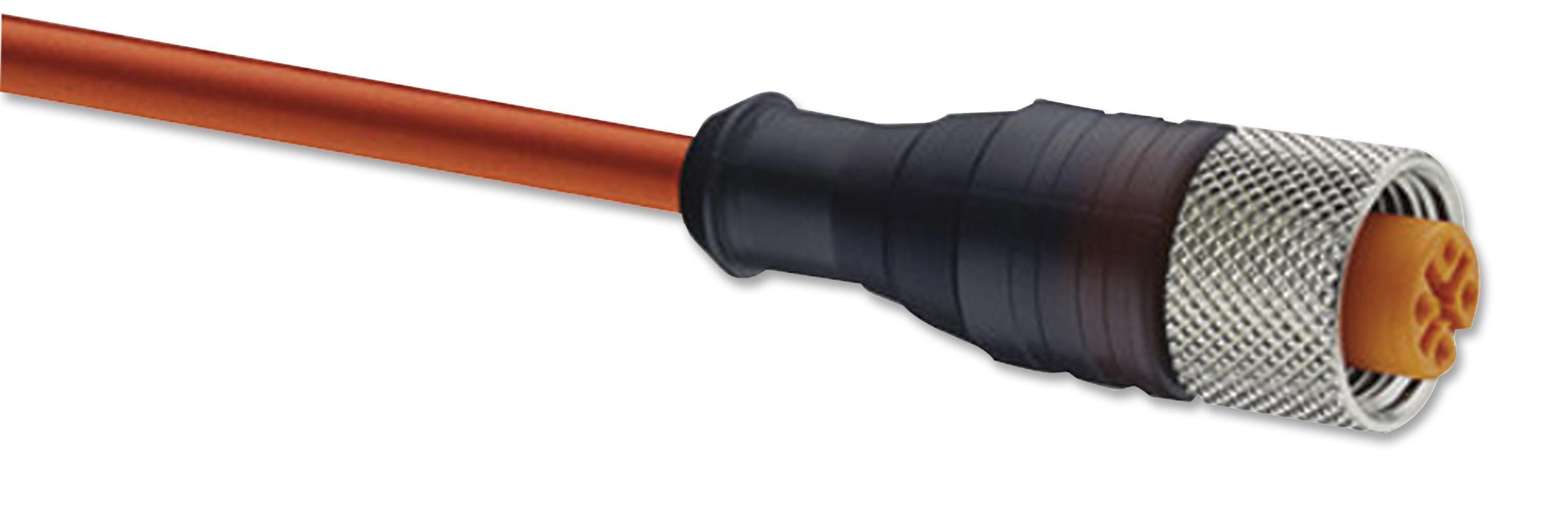 RKT 4-07/2 M CIRCULAR CONNECTOR, M12, 4WAY, 2M, ORANG LUMBERG AUTOMATION