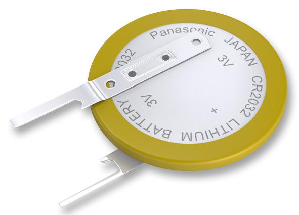 CR-3032/VCN BATTERY, LITHIUM, CR3032, VERT PANASONIC
