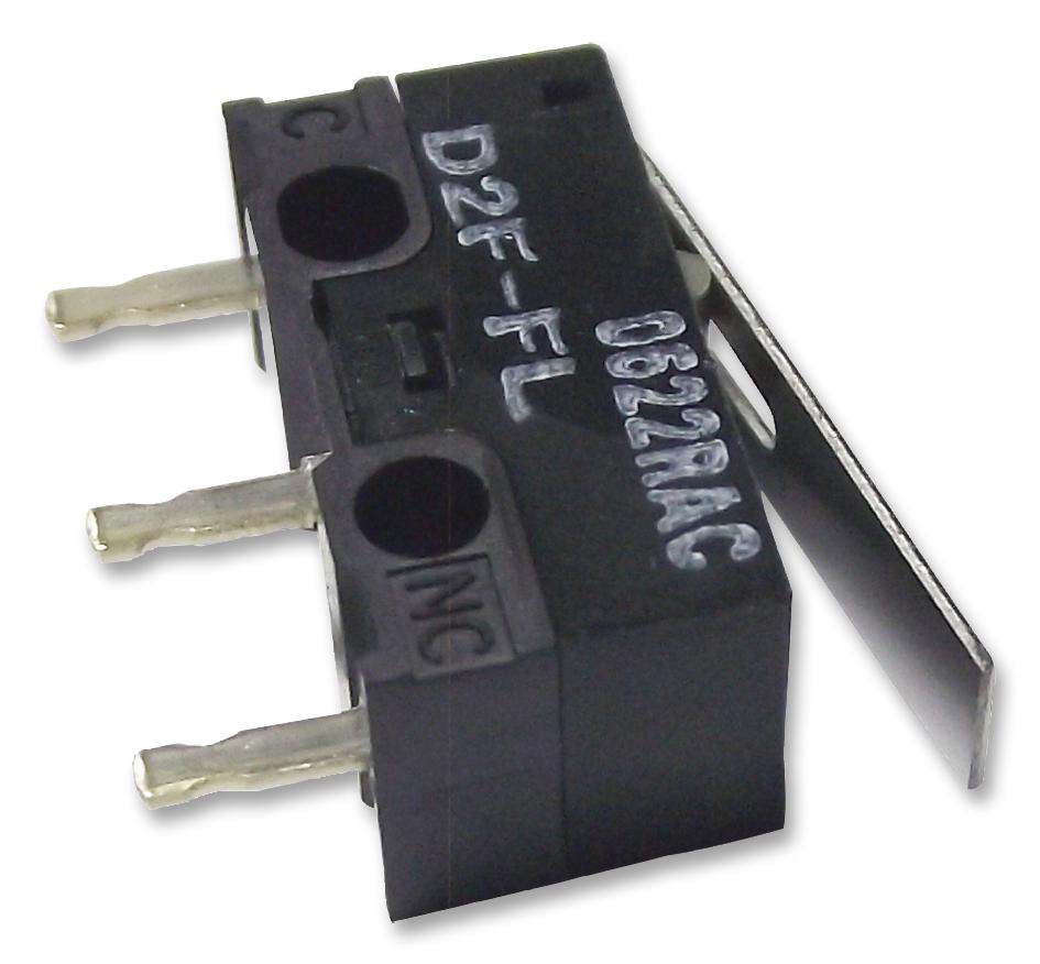 D2FFL MICROSWITCH, HINGE LEVER, 1A, PCB OMRON