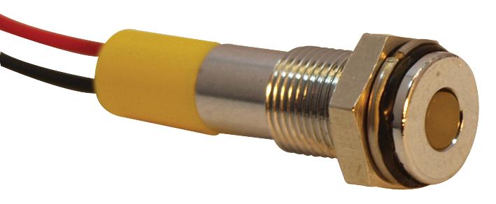 Q6F3CXXY24E INDIC LED FLUSH 6MM YEL 24VDC,IP67 APEM