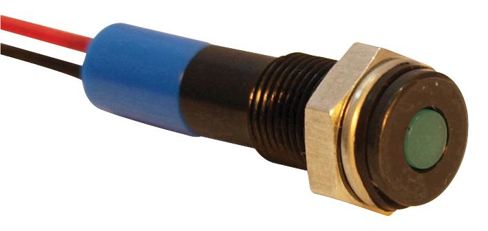 Q6F3BXXB24E INDIC LED FLUSH 6MM BLU 24VDC,IP67 APEM