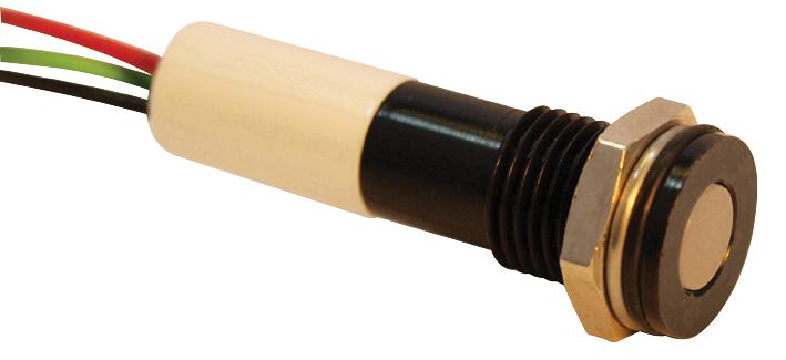 Q8F3BZZRYG24E INDIC FLUSH BLCK TRI COLR 24VDC,IP67 APEM