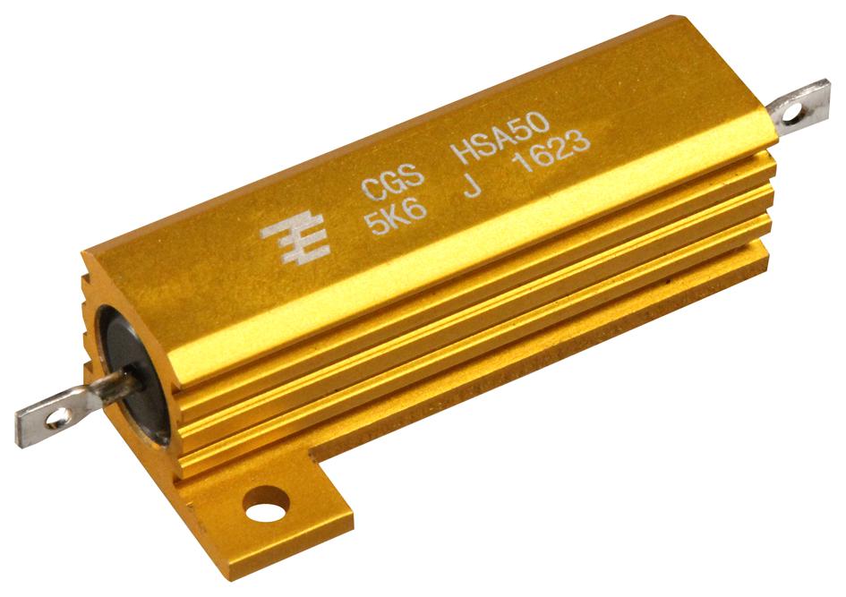HSA505K6J RESISTOR,WIREWOUND, 5%, 5K6, 50W CGS - TE CONNECTIVITY