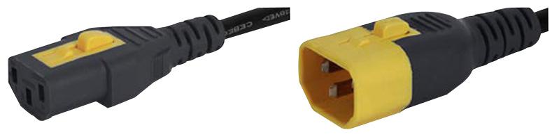 6051.2007 EXTENSION LEAD, V-LOCK, C13, 2M, BLK SCHURTER