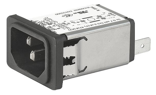 5110.1043.1 INLET FILTER, IEC, C14, 5110, 10A SCHURTER