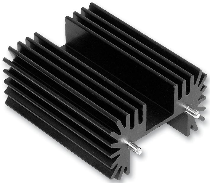 RA-T2X-64E HEATSINK, TO-220/218/247, BLACK OHMITE