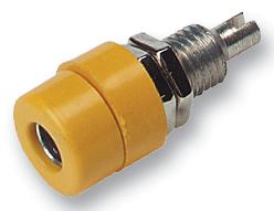 930166103 SOCKET, 4MM, YELLOW, PK5, BUELA HIRSCHMANN TEST AND MEASUREMENT