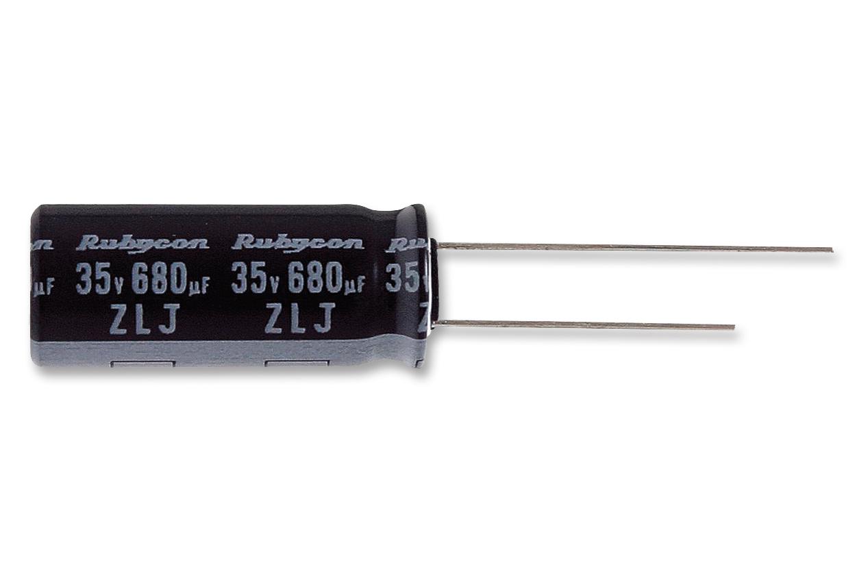 100ZLJ220M12.5X25 CAP, 220µF, 100V, 20% RUBYCON