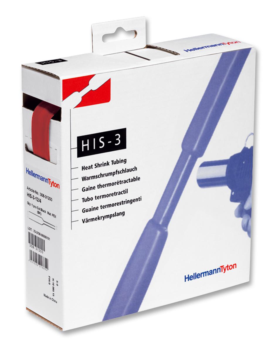 308-32402 HEAT SHRINK, RED, 24MM, 3M HELLERMANNTYTON