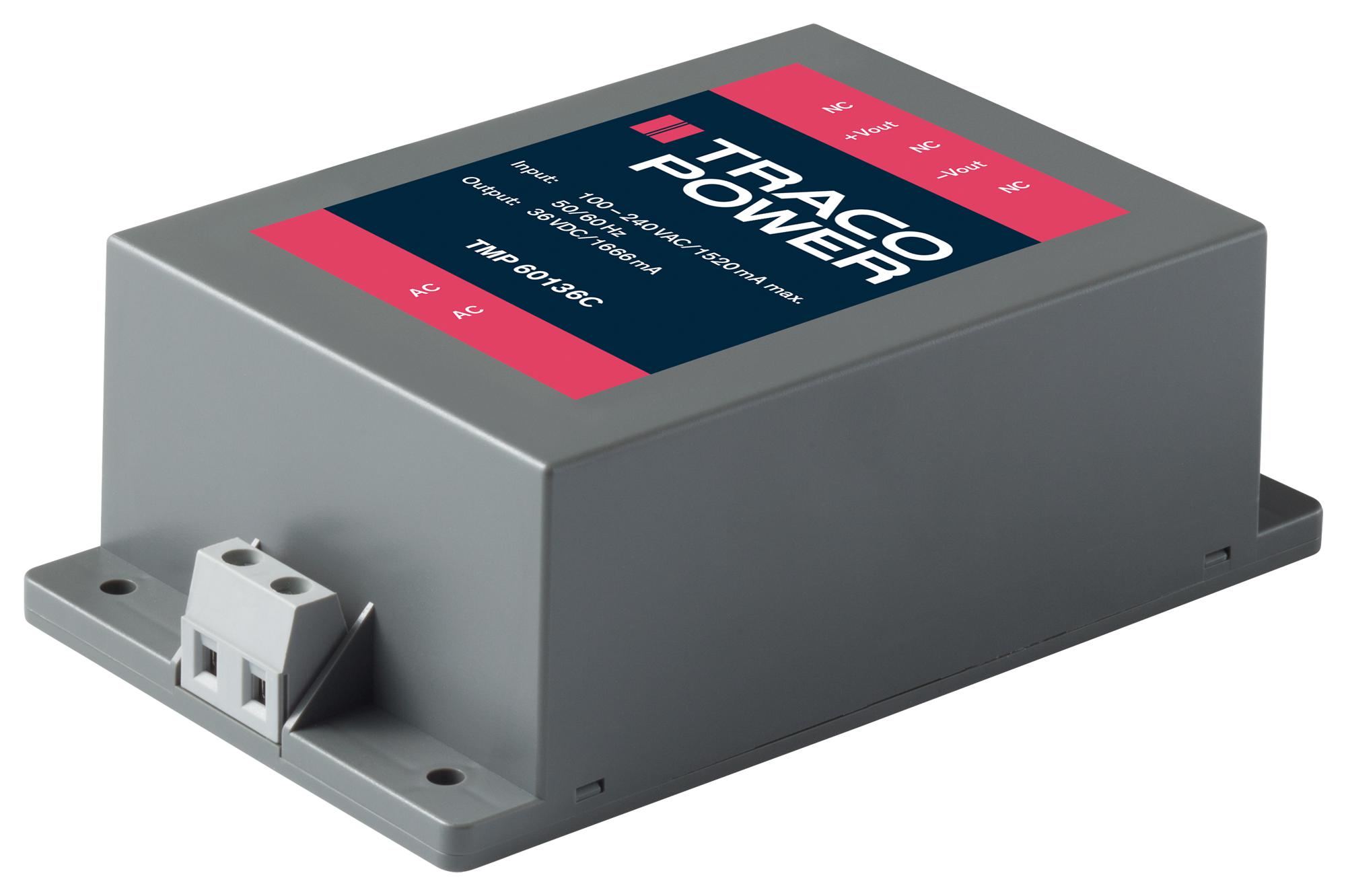 TMP 60112C PSU, AC/DC, 5A, 12V, 6W, CHASSIS TRACO POWER