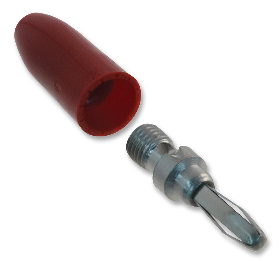 108-0302-001 BANANA PLUG, 15A, SOLDERLESS, RED JOHNSON - CINCH CONNECTIVITY