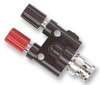 SPC20527. ADAPTOR, BNC PLUG, 2 X BINDING POST MULTICOMP