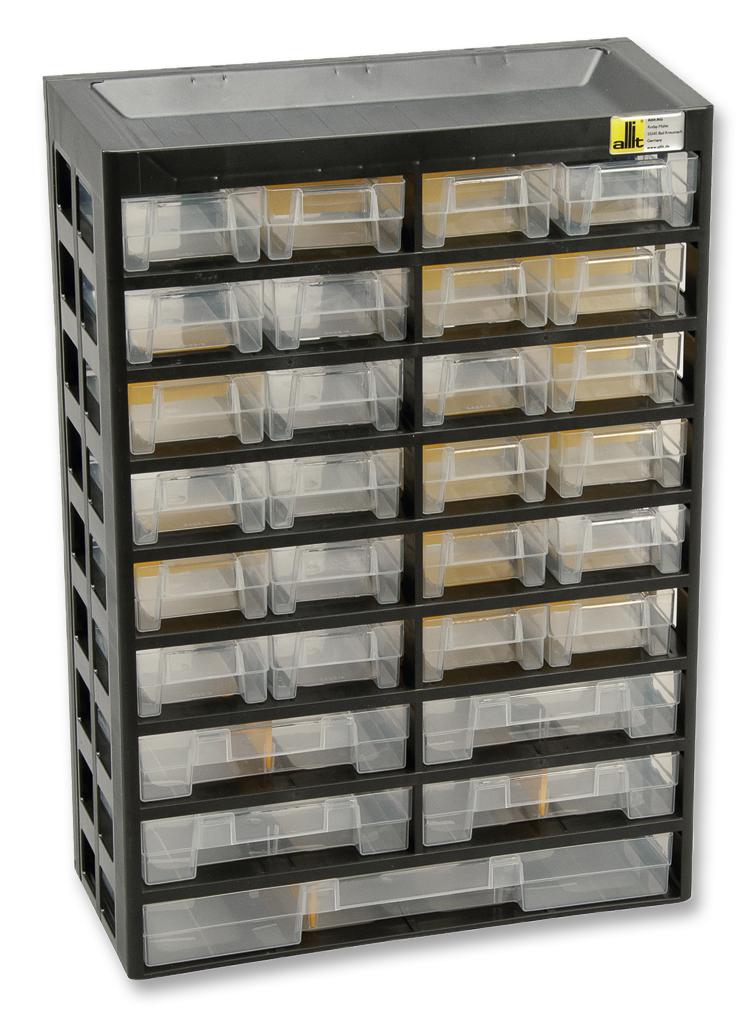 VARIOPLUS BASIC 44, SW/GB CABINET, 29 DRAWERS, 15 DIVIDERS ALLIT