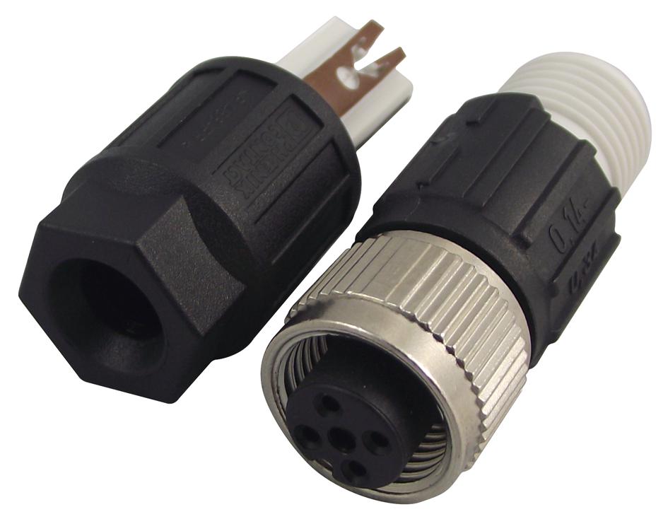 SACC-M12FS-4QO-0,34-M RECEPTACLE, M12, PLUSCON, A CODE, 4 WAY PHOENIX CONTACT