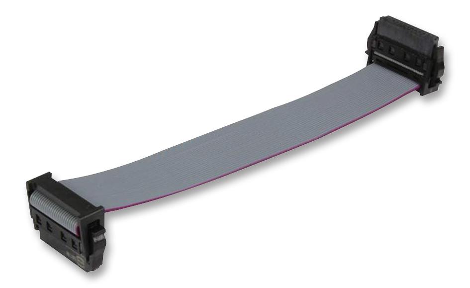 33 15 243 0200 005 RIBBON CABLE, IDC, GREY, 200MM, 12WAY HARTING