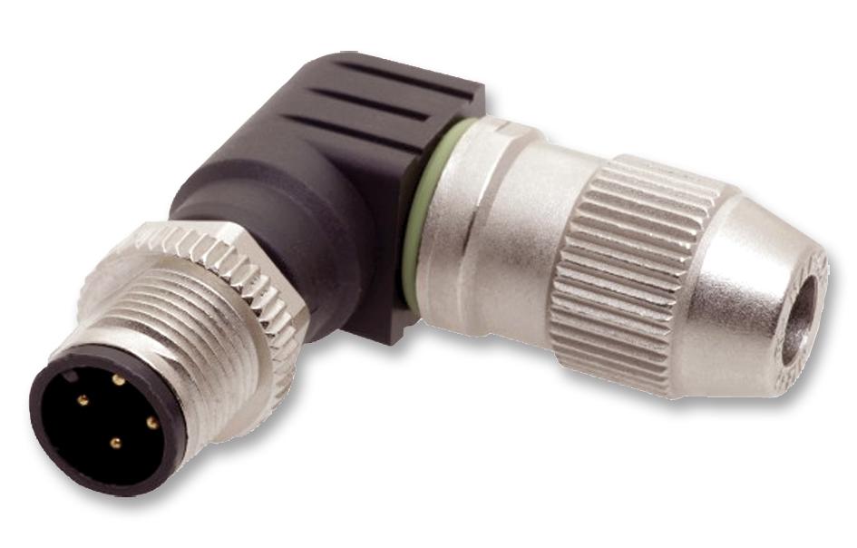 21 01 140 5081 PLUG, CIRCULAR, HARAX, M12, R/A, 4P HARTING