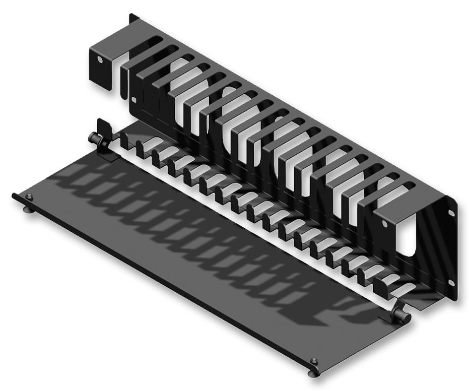 PCMDS19005BK1 CABLE TIDY, 3U, HINGED FINGER PANEL HAMMOND