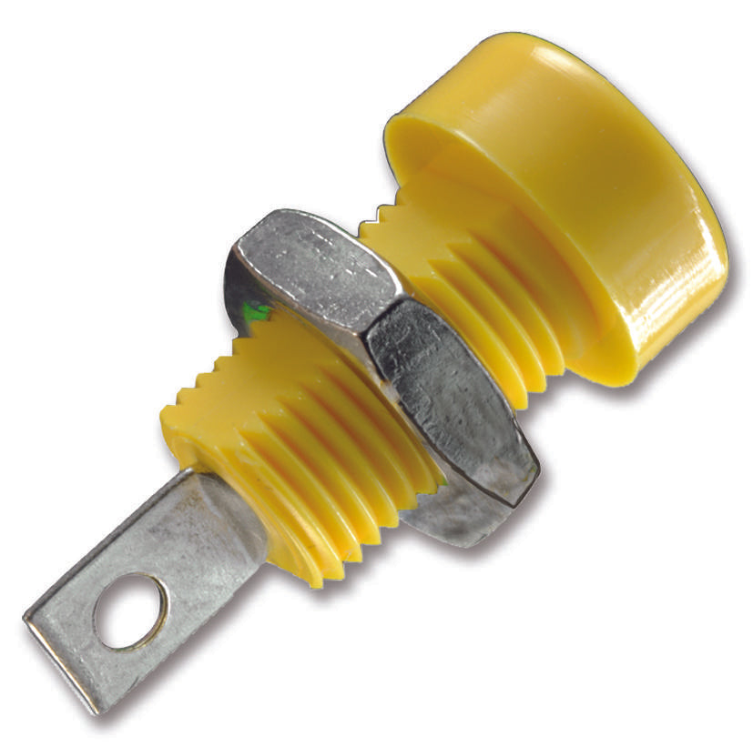 108-0907-001 BANANA JACK, 15A, SOLDER, YELLOW JOHNSON - CINCH CONNECTIVITY