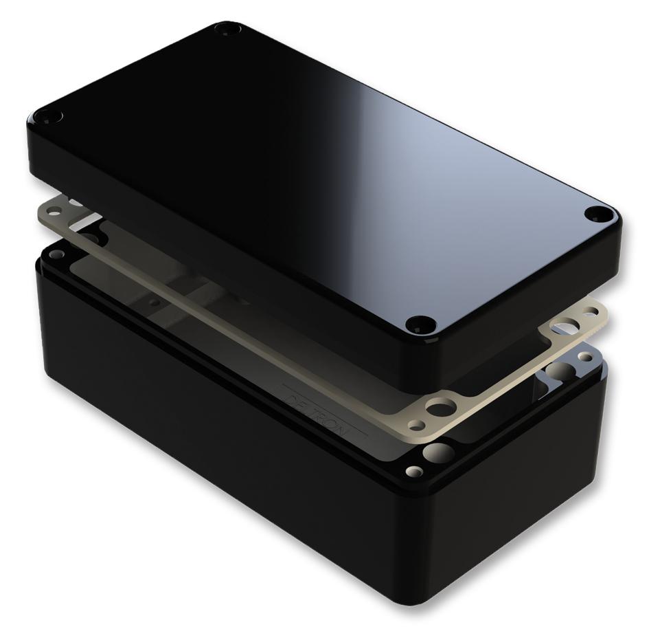 487-261609E-66 ENCLOSURE, ALU, BLK, 260X160X90MM, IP66 DELTRON ENCLOSURES