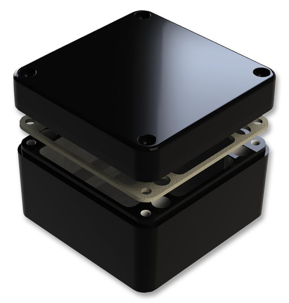 487-121209E-68 ENCLOSURE, ALU, BLK, 125X125X90MM, IP68 DELTRON ENCLOSURES