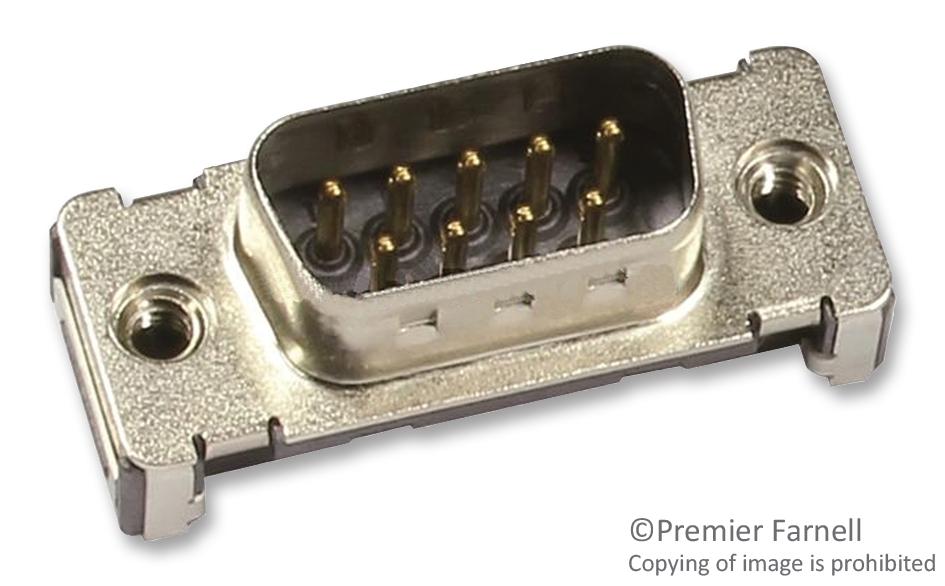 09 55 129 6811 741 D SUB, PLUG, SMT, M3, 9WAY HARTING