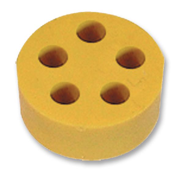 600022400 GROMMET, 5 HOLES, 3.5MM, TPE, PK5 HYLEC