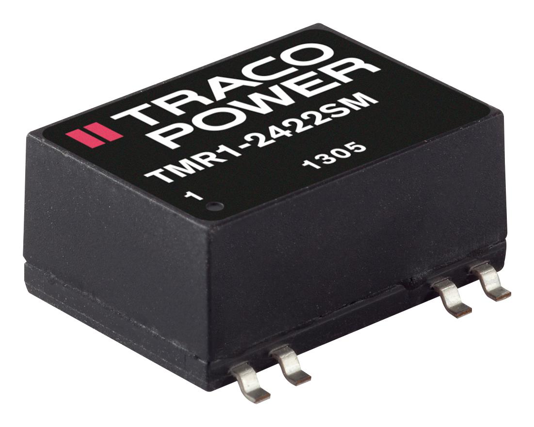 TMR 1-2422SM DC-DC CONV, ISO POL, 2 O/P, 0.042A, 12V TRACO POWER