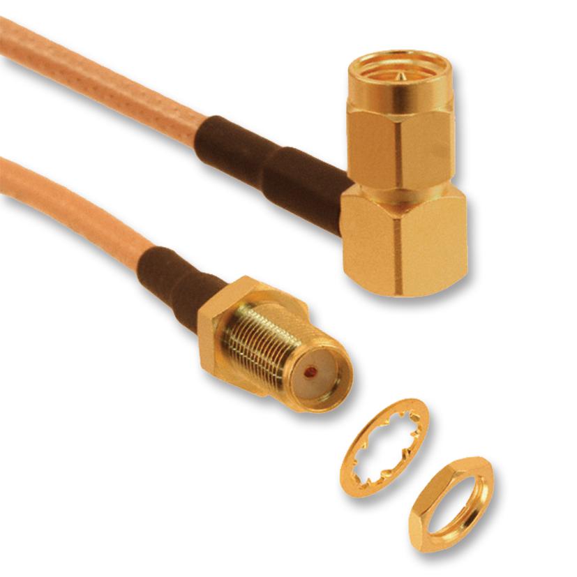135111-01-M1.00 COAXIAL CABLE, RG316/U, PLUG-JACK, 1M AMPHENOL CONNEX