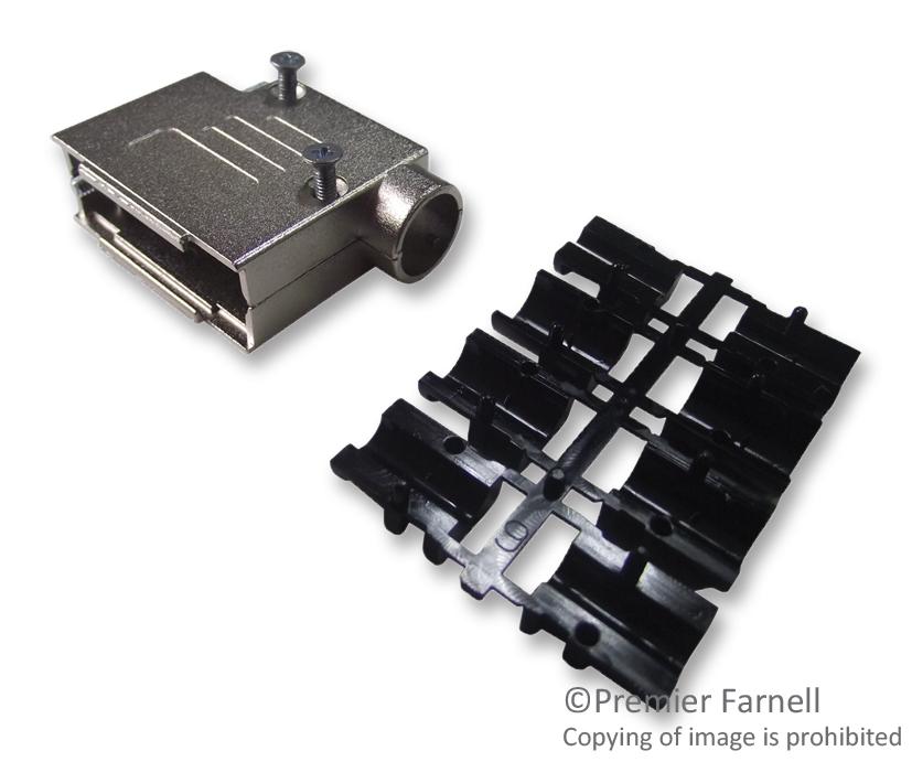 DSZK15-K D SUB BACKSHELL, SHIELDED, SIZE DA, ZINC OSSI