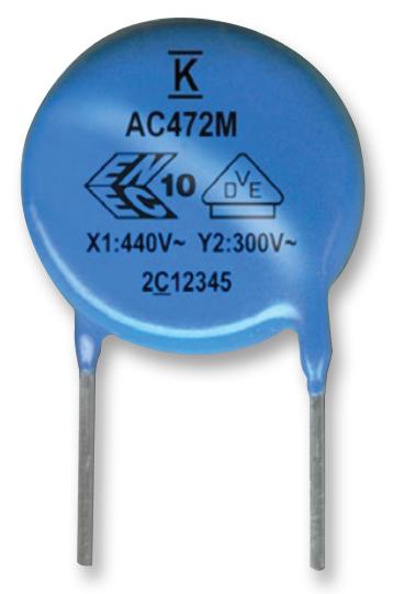 C981U103MZVDBA7317 CAP, 0.01µF, 400VAC, 20%, Y5V KEMET